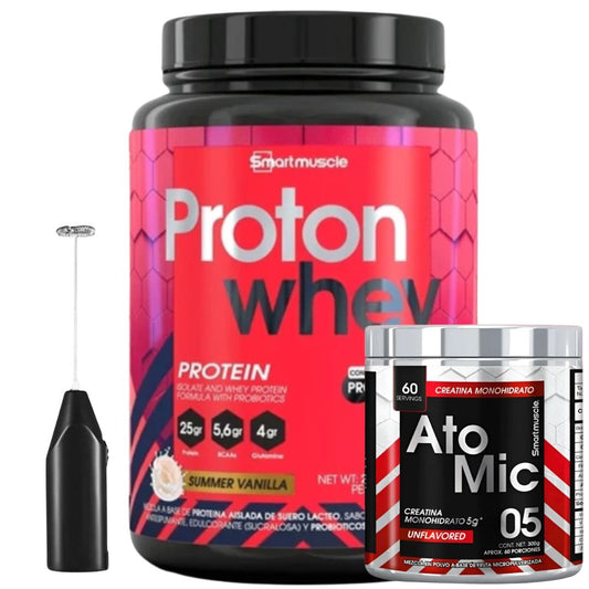 PROTON WHEY 2 LBS + CREATINA 300G + BATIDOR ELECTRICO
