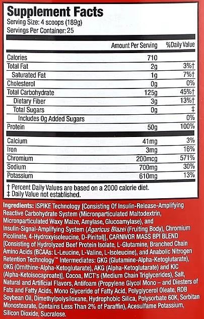 CARNIVOR MASS (10 LBS)