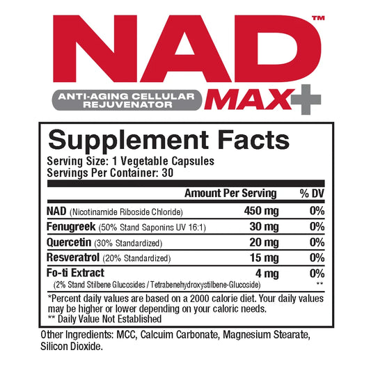 NAD MAX+ METABOLIC (30 CAP)