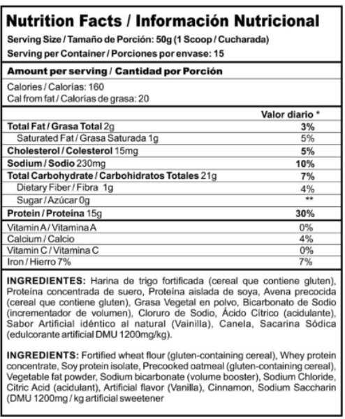 PROTEIN PANCAKE TRADICIONAL (750 GR)