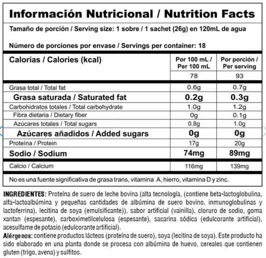 Proteína en porciones individuales para fácil consumo