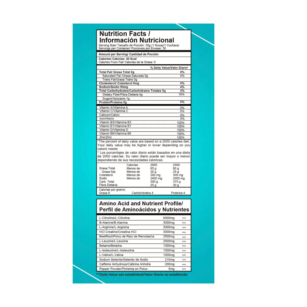 INTENZE PREWORKOUT (30 SRV)