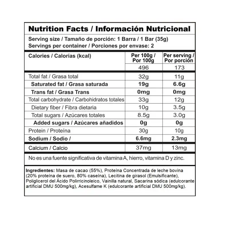 PROTEIN BAR CACAO ( UNIDAD)