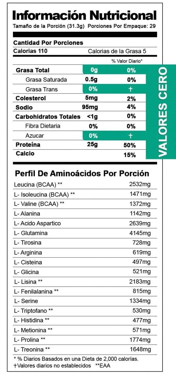 Proteína con 860 calorías y 50g de suero de leche