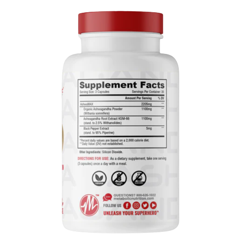 ASHWAGANDHA METABOLIC NUTRITION (90 CPS)