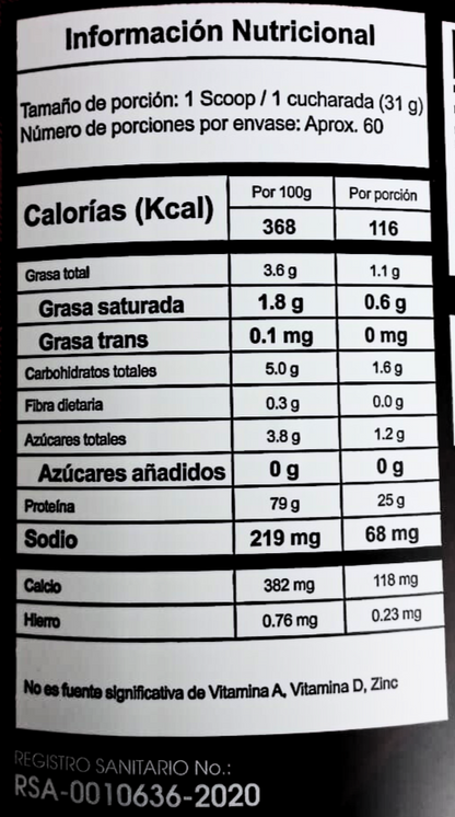 Proteína con 25g de suero puro para mejor absorción