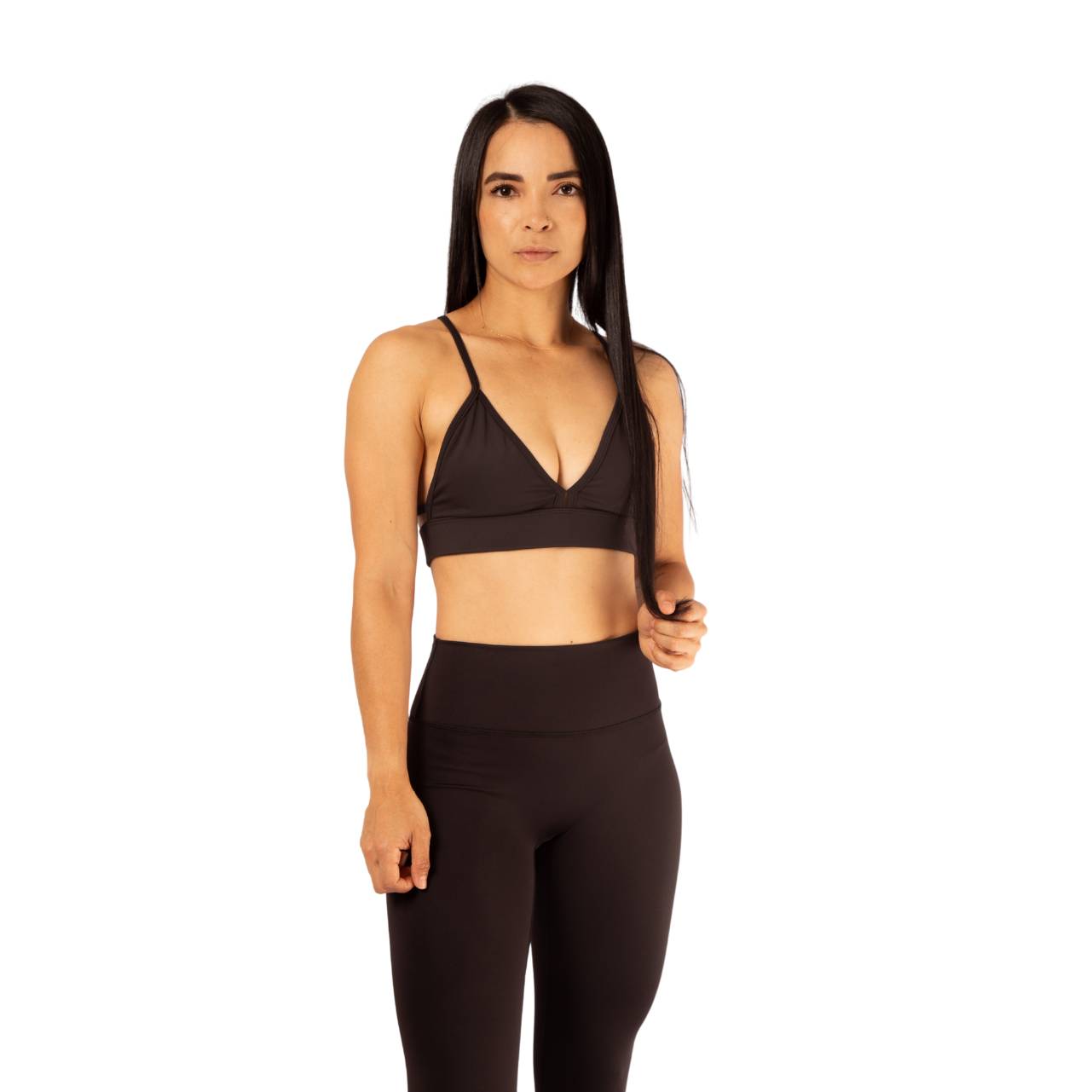 LEGGINS SIN COSTURA FROTAL - Negro