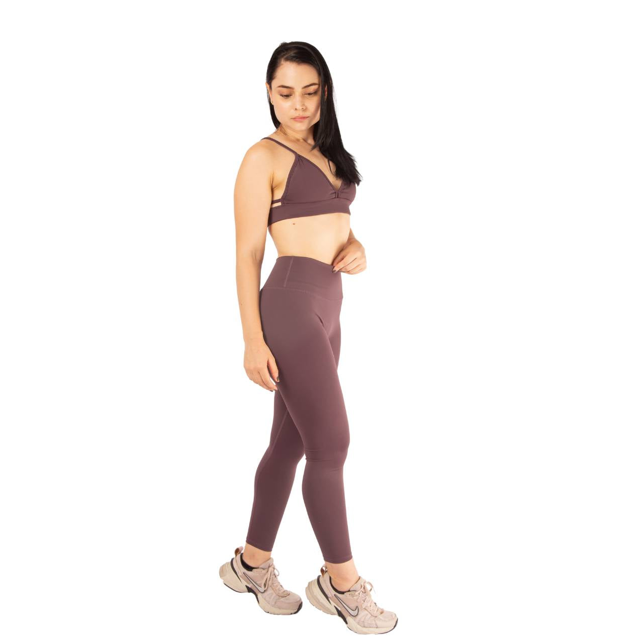 LEGGINS DEPORTIVO SIN COSTURA FRONTAL PURPURA