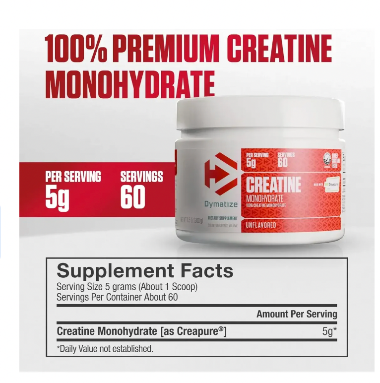 CREATINE MONOHYDRATE DYMATIZE (300G)