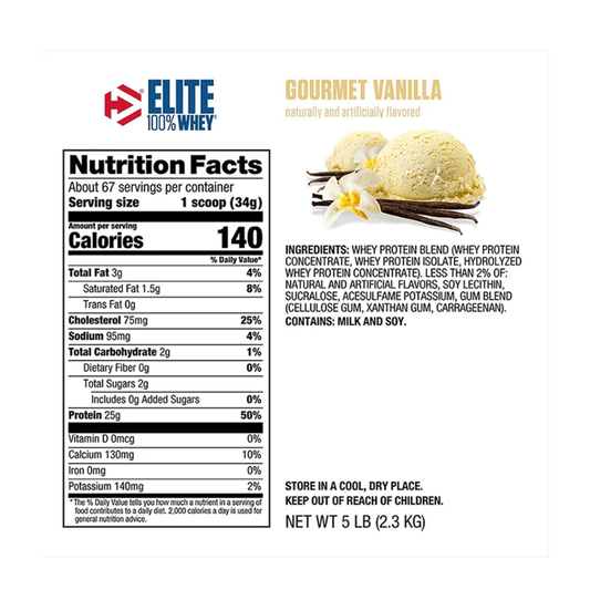 ELITE 100% WHEY (5 LBS)