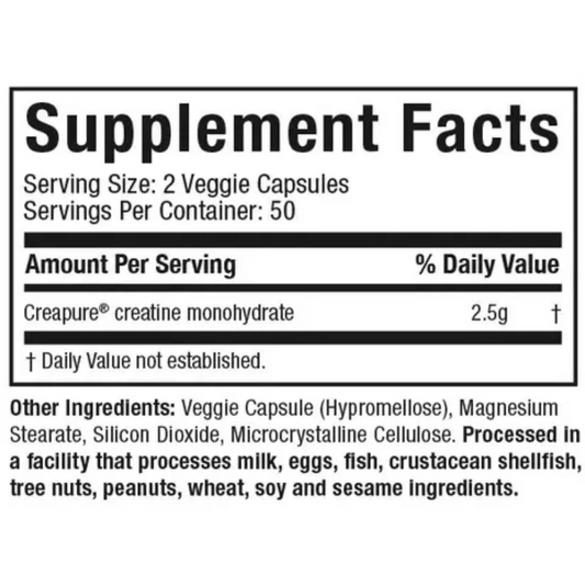 PLATINUM 100% CREATINE CAPSULAS (100 CAP)