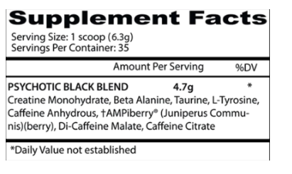 PSYCHOTIC PRE WORKOUT INSANE LABZ